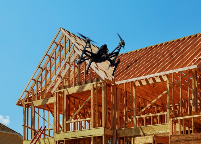 roof inspection with drone in rhode island
